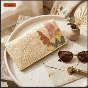 Cora Jacobs vintage wallet purse woven fabric